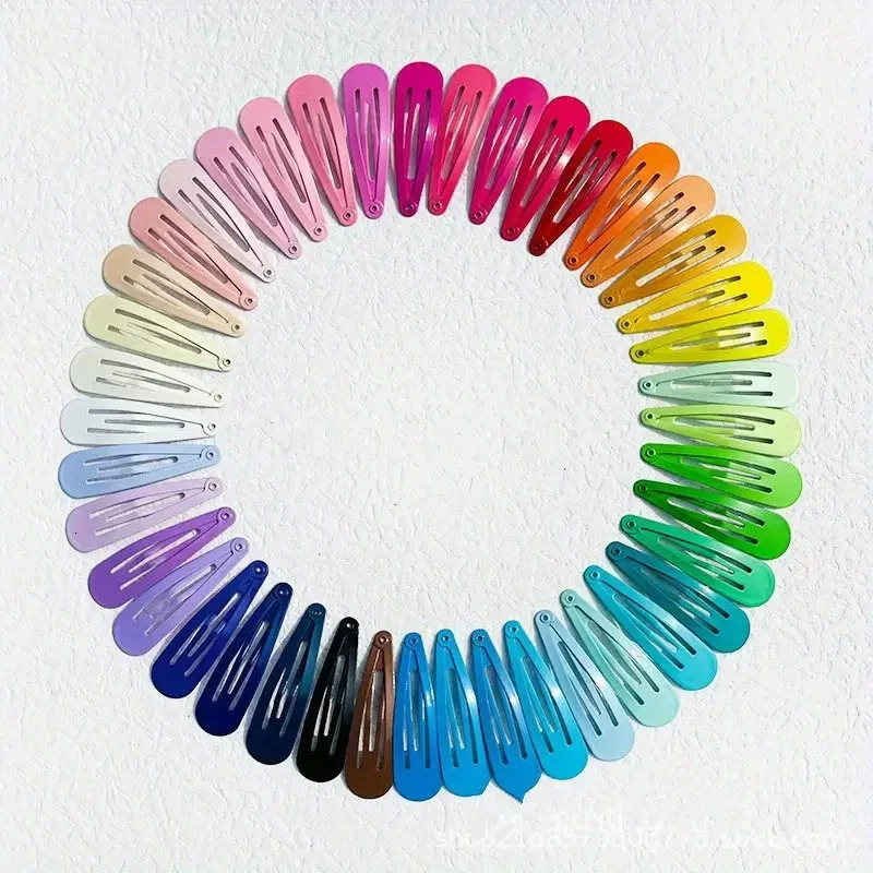 1050Pcs Snap Hair Clips Candy Color Glossy 5cm2in No Slip Metal Pins Barrettes Accessories for Baby Girls Hairpins 250703