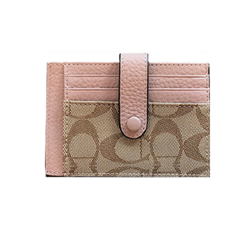 wallet designer woman 2025 New Women's Small Card Holder Wallet Genuine Leather Look Ultra Thin ID/Door Access Card Organizer