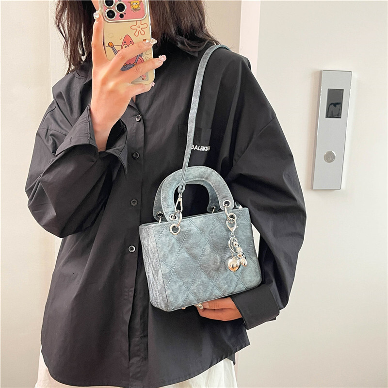 Free shipping designer Quilted Embroidery Small Bag for Women New Autumn Winter Versatile Crossbody Bag Exquisite Mini Handbag Princess Diana Bag