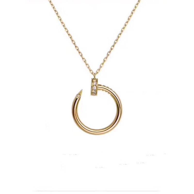 Luxury crystal nail necklace classic brand love necklace fashionable stainless steel pendant necklace womens designer jewelry gift