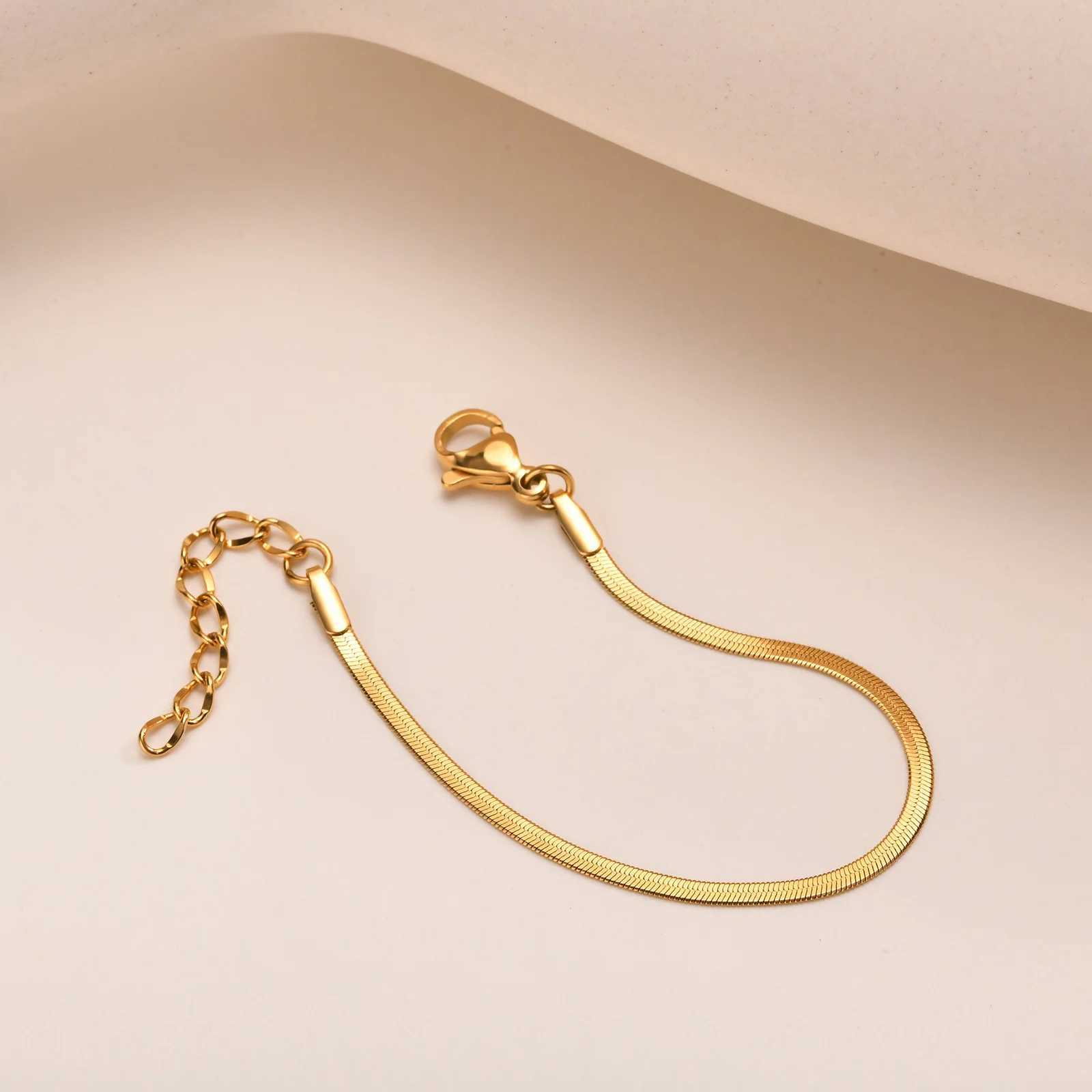 12cm-15cm Snake Chain Bracelets for Little Girls Hypoallergenic Non-Tarnish Stainless Steel Adjustable Link XJ250707