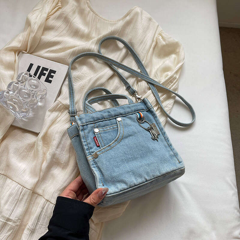 Crossbody for Women, Exquisite Vintage Washed Denim Bag, Ins Style, Artistic Personality, Creative Design Handbag, Shoulder Bag