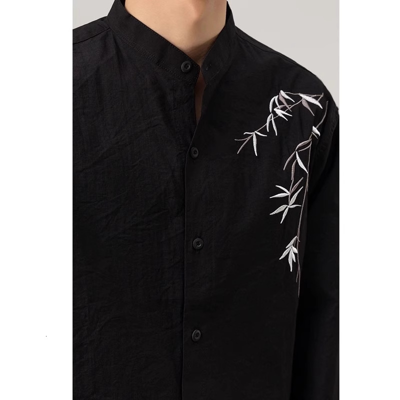Korean Uamtor New Chinese Style Short Sleeve Shirt For Men Summer Korean Designer Short Sleeves Version Loose Mature Style Cool Half Sleeve Shirt