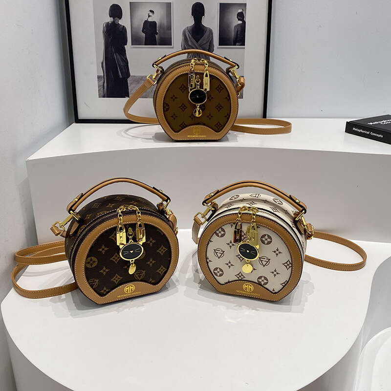 New High-End Round Fashion Versatile Small Women's Crossbody Handbag Shoulder Bag