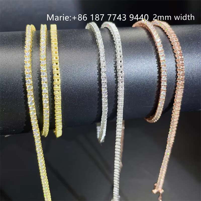 Radiant 3mm Moissanite Tennis Chain Necklace Dazzling Elegance in Sterling Silver 925 vvs1