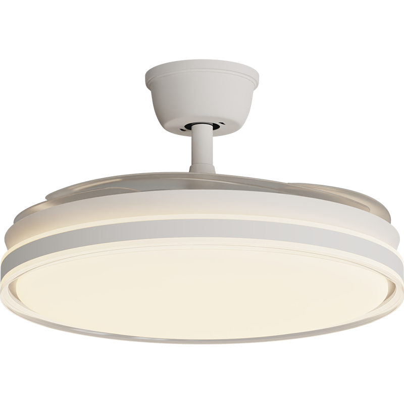 Stylish Invisible Leafless Ceiling Fan Light with Built-in LED for Enhanced Lighting & Air Circulation Ring circle Invisible leafless