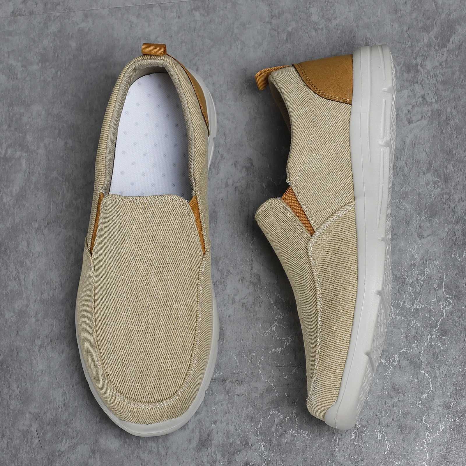Men Shoes Summer Canvas Shoes Breathable Cfortable Outdoor Slip On Walking Sneakers Classic Loafers For Men Y250707