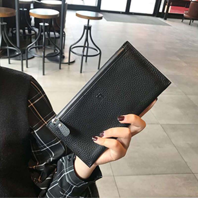 Genuine Leather for Women Long Style New Ultra-thin Clutch Wallet Niche Design Exquisite High-end