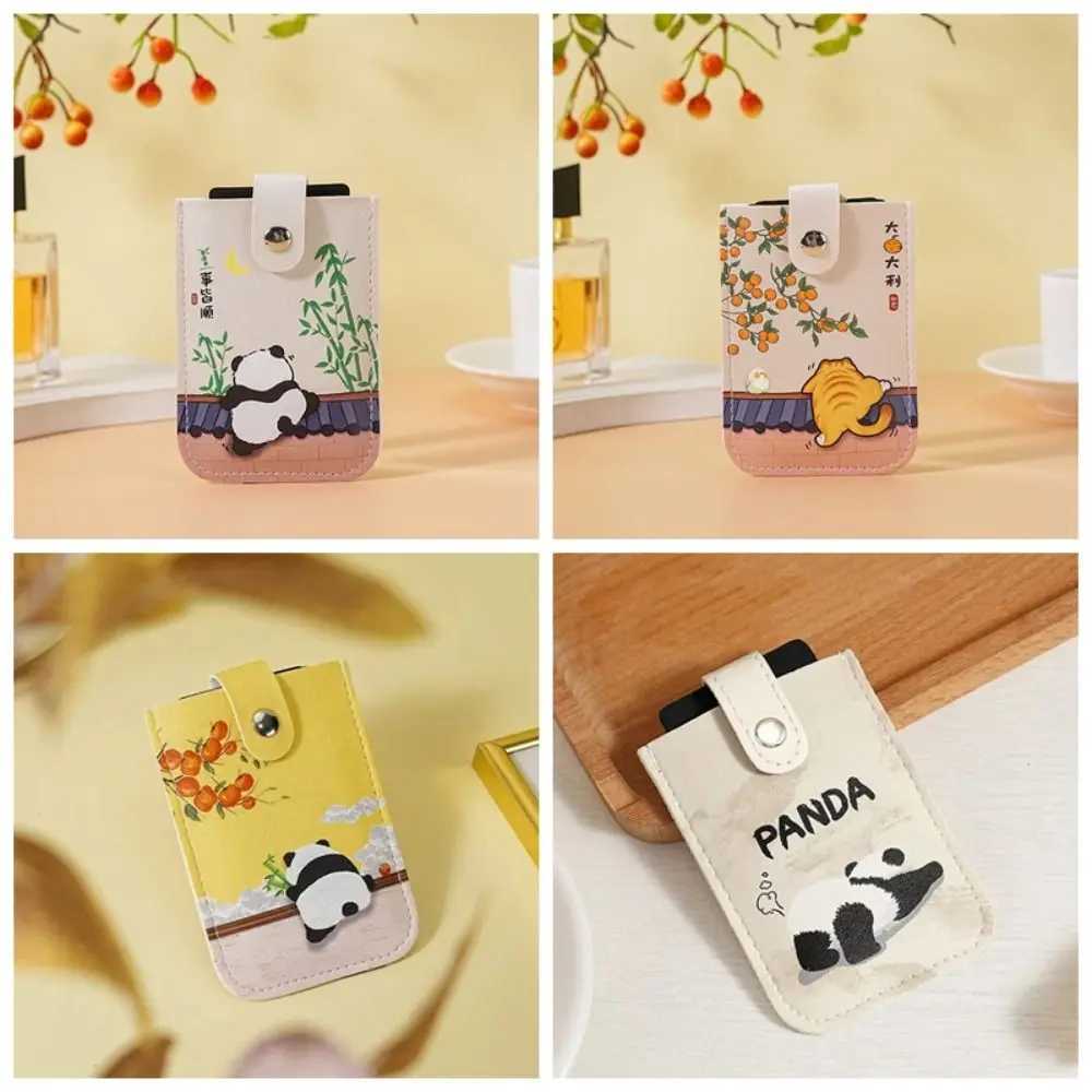 PU Leather Pl Out ID Cards Holder Pouch Thin Hasp Multi-Slot Card Bag Printed Letter Printed Y250707