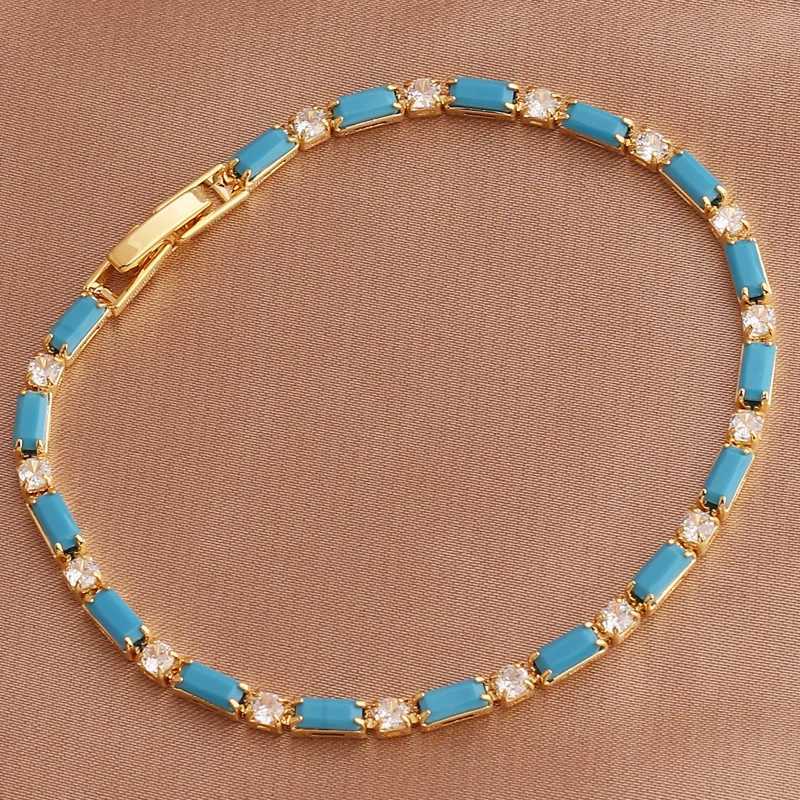 Luxury Rainbow Iced Out Zircon Tennis CZ Bracelet Womens Stretch Adjustable Bracelet Hippie Fashion Accessories Jewelry GiftsXJ250707