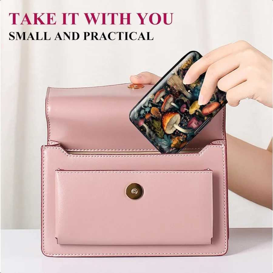 Mini RFID Aluminum Holder for Wen Men Slim Business Hard Card Case Cute Card Wallet ID Case Boho Colorf Mushroo Y250707