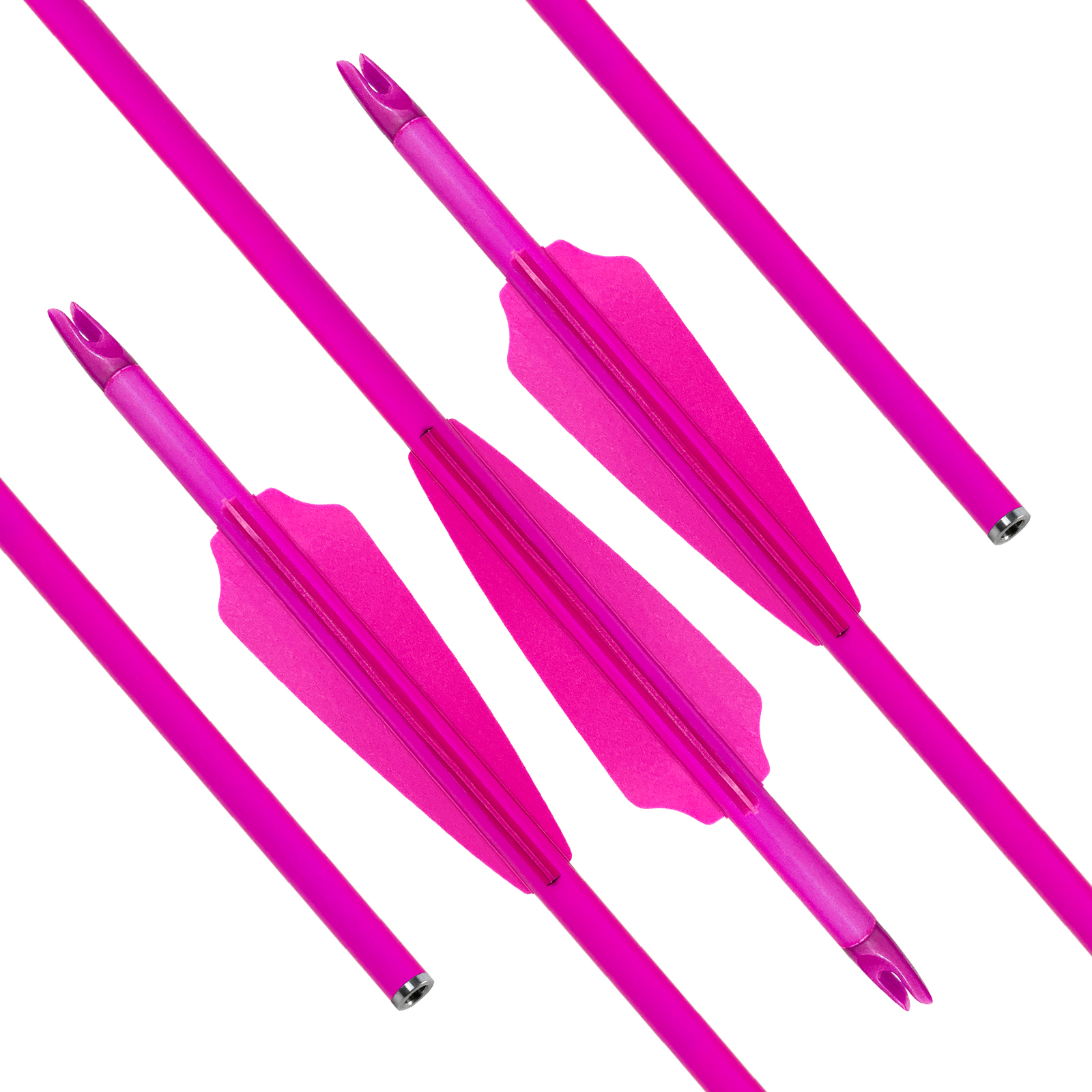31inch Archery Arrows without Arrowheads Hunting Arrows Carbon Targeting Arrows 6.2mm Training Arrows for Recurve Bow & Compound Bow Spine 250-600 Arr