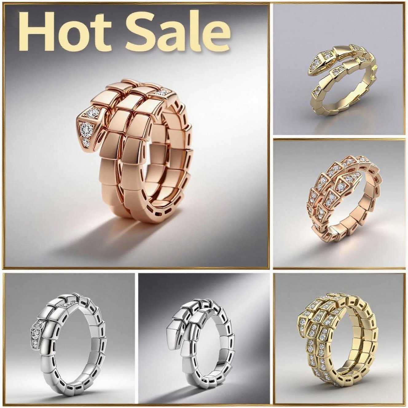 designer ring jewelry for men diamond ring luxurys designers ring Bohemian silver plated rings for women snake rings engagement ring for woman gold proposal ring