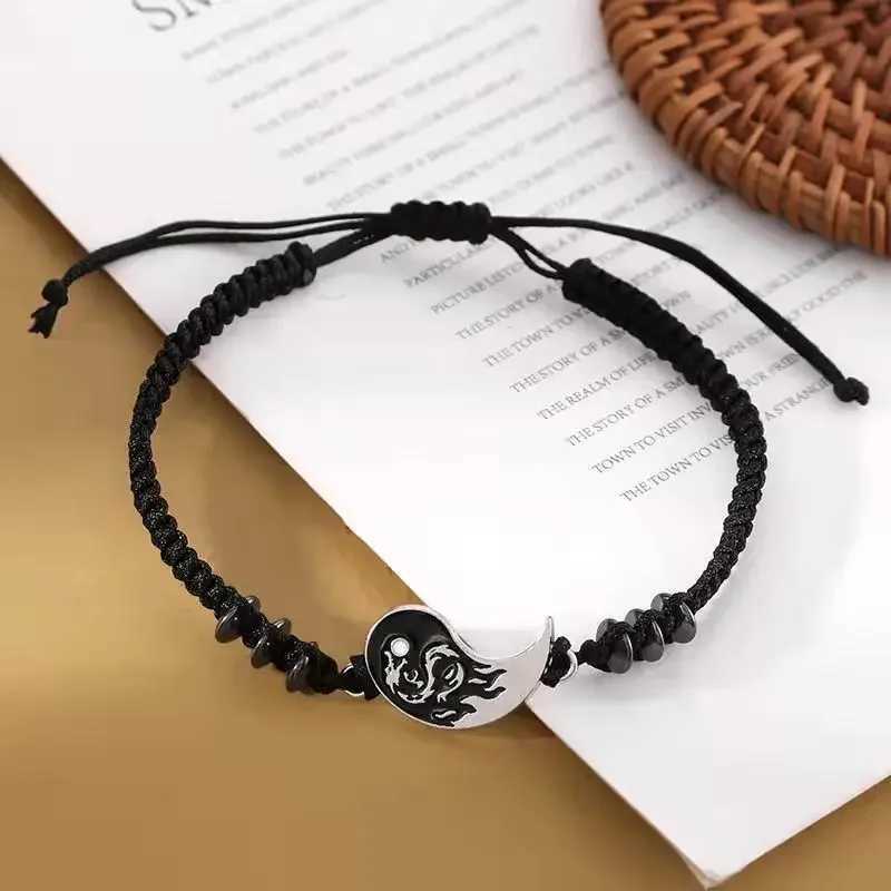 2025 Fashion Dragon Figure Yin Yang Bracelet Couple Adjustable Bracelets Boyfriend Girlfriend Valentines Day Friendship Jewelry XJ250707