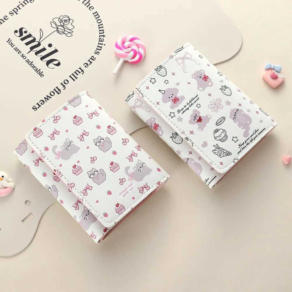 ute Tsarto Kitty Boknot Short Wallet High Quality PU Leather Coin Purse Wen Girl May Bag Card Holder Gift Y250707
