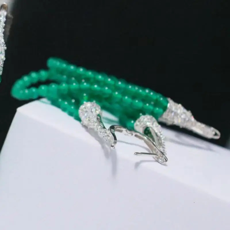 ZOCA Natural Gemstone Beads tiki 2025 trend Earrings earrings beads 925 sterling silver in earrings Ear cuffs 250701