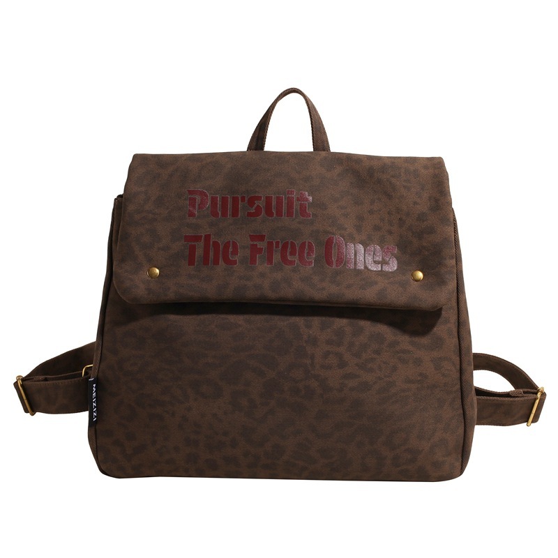 Free shipping designer 2025 New Leopard Print Backpack Simple Handbag Casual Large Capacity Travel Backpack Hot Girl Bag Student School Bag Trendy