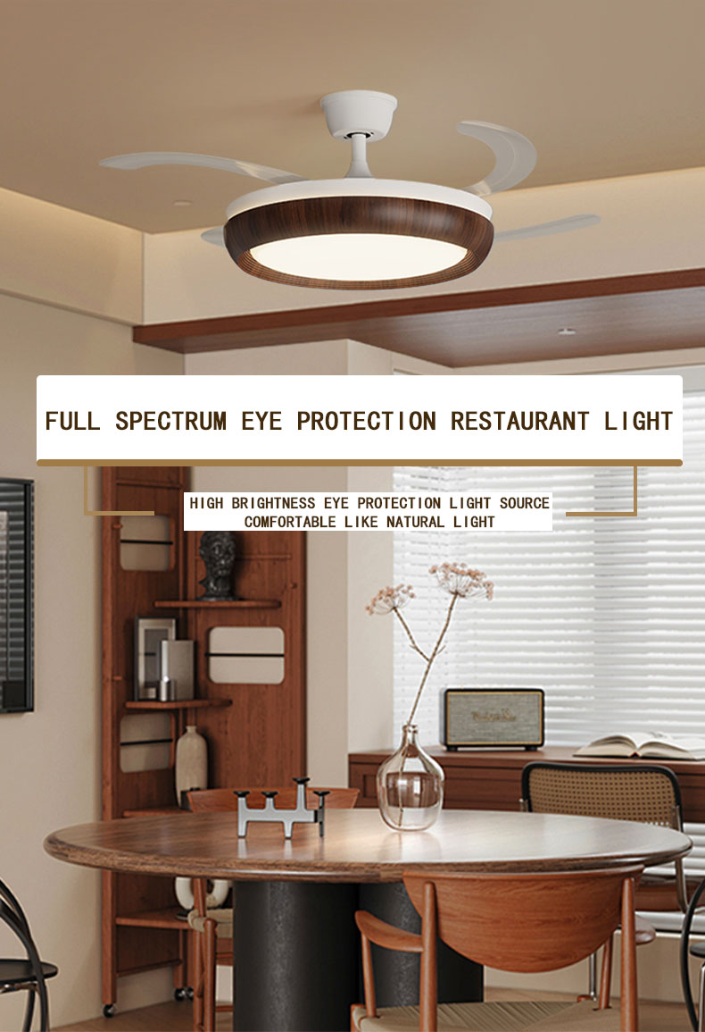Stylish Invisible Leafless Ceiling Fan Light with Built-in LED for Enhanced Lighting & Air Circulation