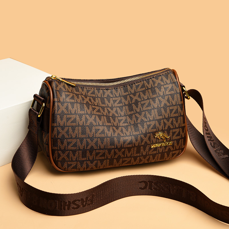 Free Shipping Women's Fashionable Crossbody Bag Women's 2025 Designer New Multifunctional Mother Bag Wide Shoulder Strap Printed Shoulder Ba