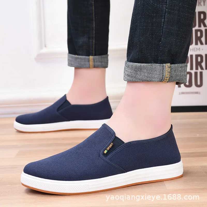 Mens Canvas Sneakers Casual Slip-On Vcani Lightweight Flat Shoes Affordable Sing Y250707