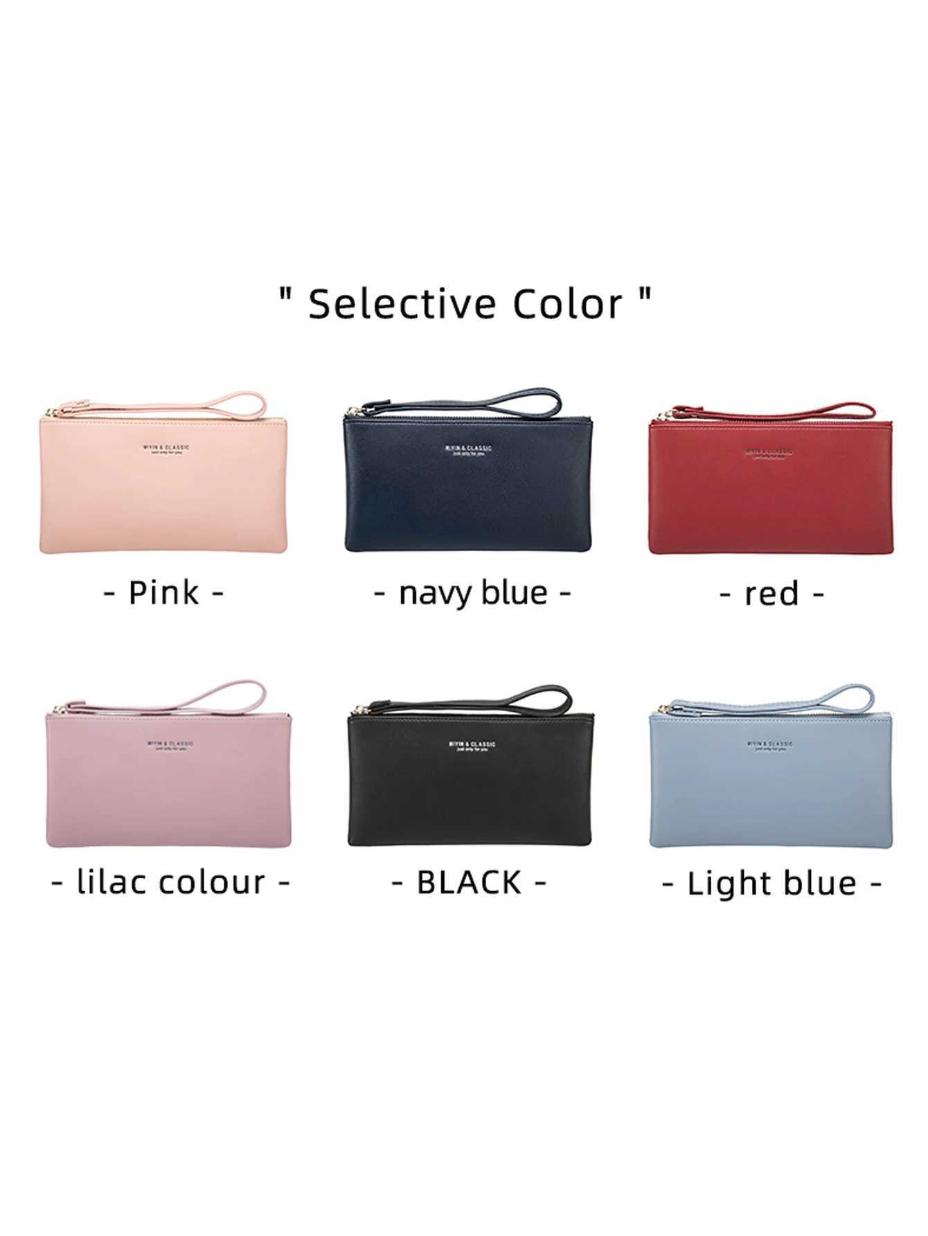 New minimalist zipper coin wallet high-quality PU leather small storage bag thin wallet handbag Y250707