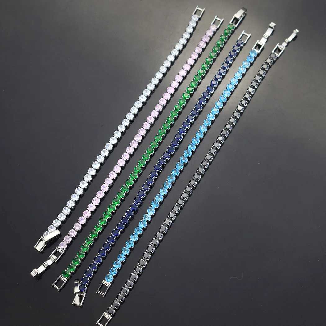 4mm Micro-inlaid Zircon Tennis Bracelet for Women 2025 New Men Bracelet Homme Jewelry Accessories Wholesale XJ250707