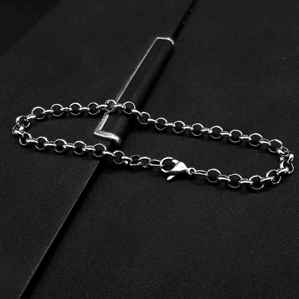 100% Stainless Steel Silver Color Round O Chain Bracelets for Men Women Fashion Male Wholesale Dropshipping XJ250707
