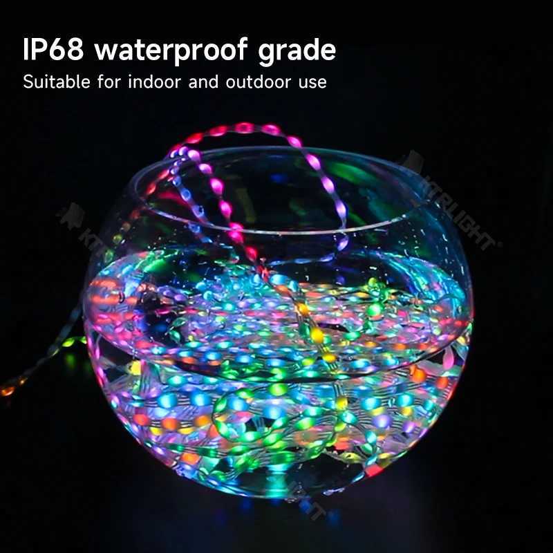 DC12V WS2811 RGB Addressable LED Strip 1000 LEDs Waterproof IP68 for Outdoor Garden Indoor Holiday Decoration Pixel String W250701