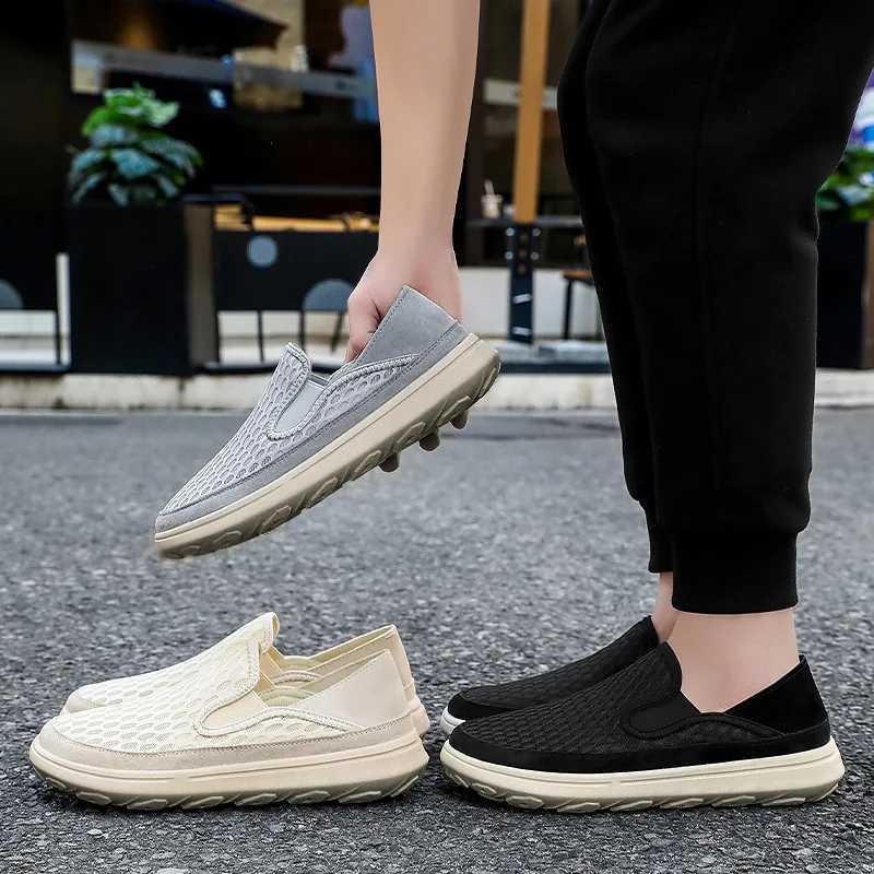 New Mens Breathable Sports Sneakers Cloth Shoes Spring Casual Slip-On Lightweight Cfortable Non-Slip Walking Shoes for Men Y250707