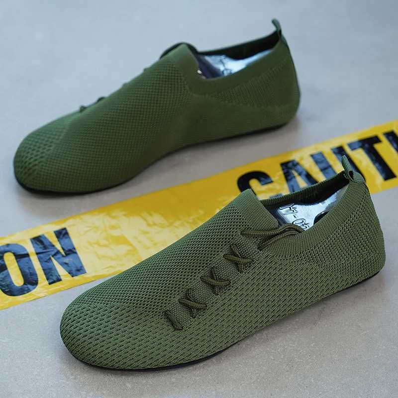 YRZL Thin Bott Breathable Mesh Loafers Men Anti-Slip Driving Shoes Summer Casual Cfortable Walking Shoes Off Mens Y250707