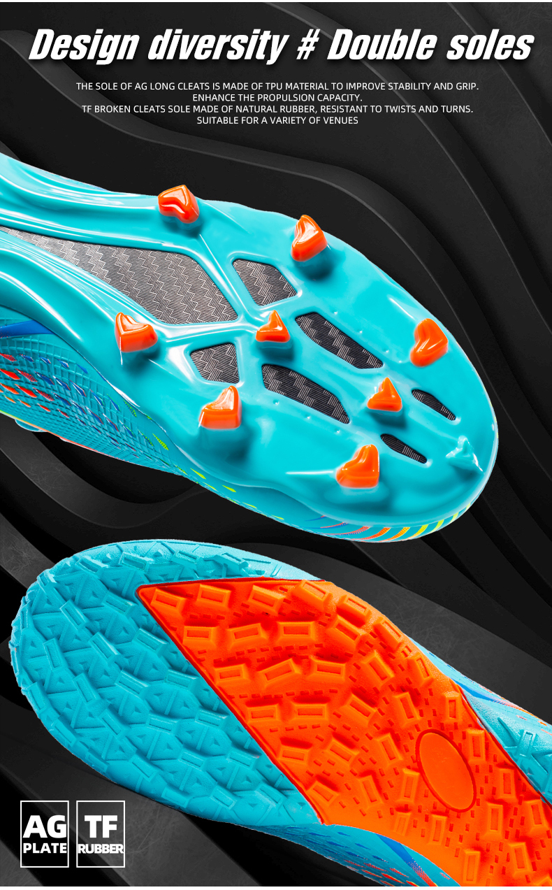 Children's football shoes, teenagers, elementary school students, boys and girls, broken nails, long nails, professional training competitions, s