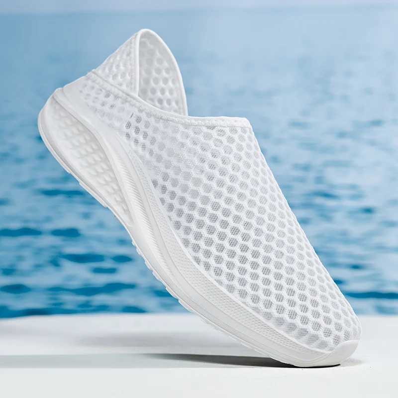 Sneakers Men Mesh Breathable Casual Men Shoes Unisex Light Soft Thick Sole Hole Couple Shoes Athletic Sneakers Wen Shoes 36-48 Y250707