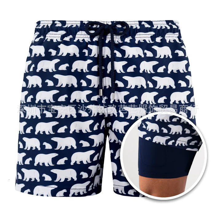 Designer's 2025 Summer Men's Beach Shorts Sports Printed Double Layer Shorts With Pocket And Drainage Features Product Upgrade Free Shipping
