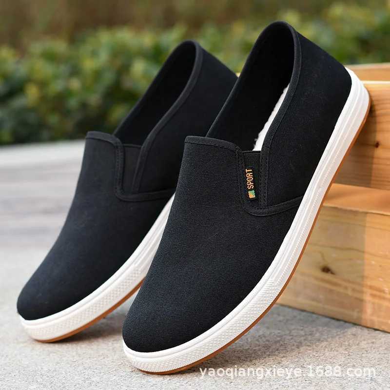 Mens Canvas Sneakers Casual Slip-On Vcani Lightweight Flat Shoes Affordable Sing Y250707