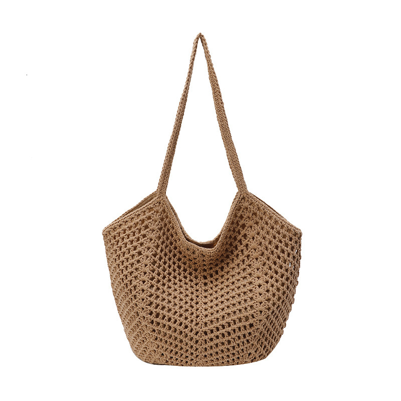 Free shipping designer Relaxed Woven Large Bag for Women 2025 New Large Capacity Cotton Tote Bag Beach Vacation Versatile Shoulder Bag