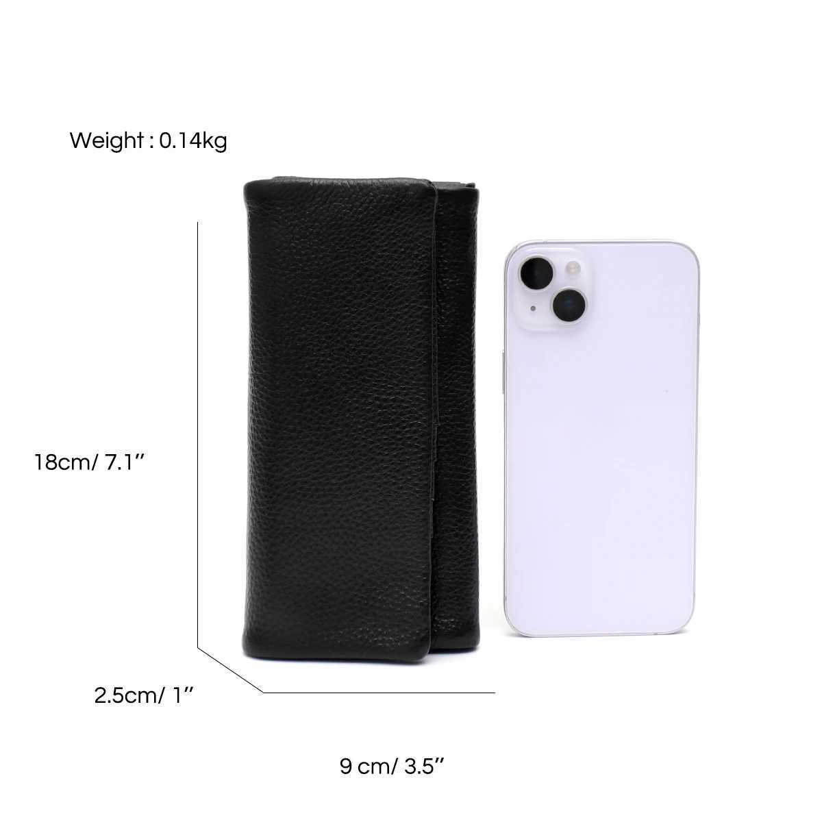 Wen Fi Chic Elegant Genuine Leather Wallet Solid Color Bifold Phe Purse Mti Cardslot Functial Daily Casual Portable Y250707