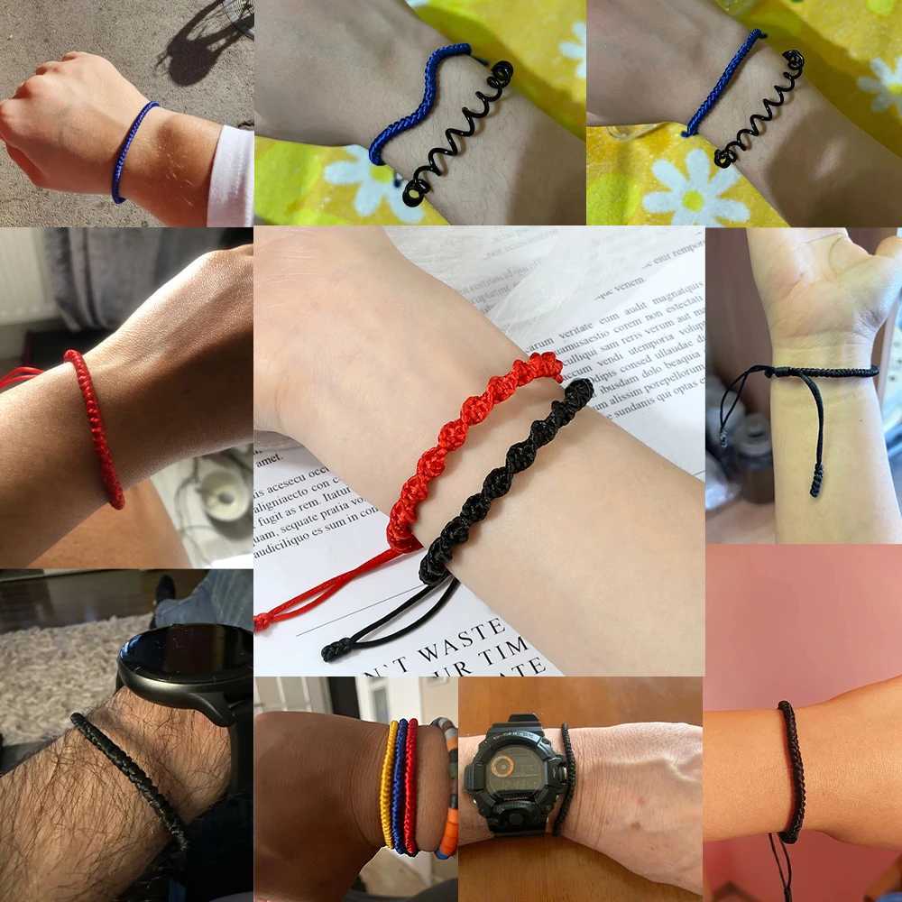 Multicolor Rope Lucky Knots Bracelets for Women and Men Charm Woven Handmade Bangles Braided Adjustable Size Buddhism Jewelry Pulseras XJ250707