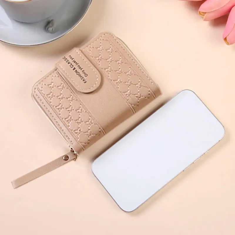 Short Wallet For Wen 2025 Fi Simple New Large Capacity Versatile Color Cluh Zipper Buckle Coin Purse Women Bag Y250707