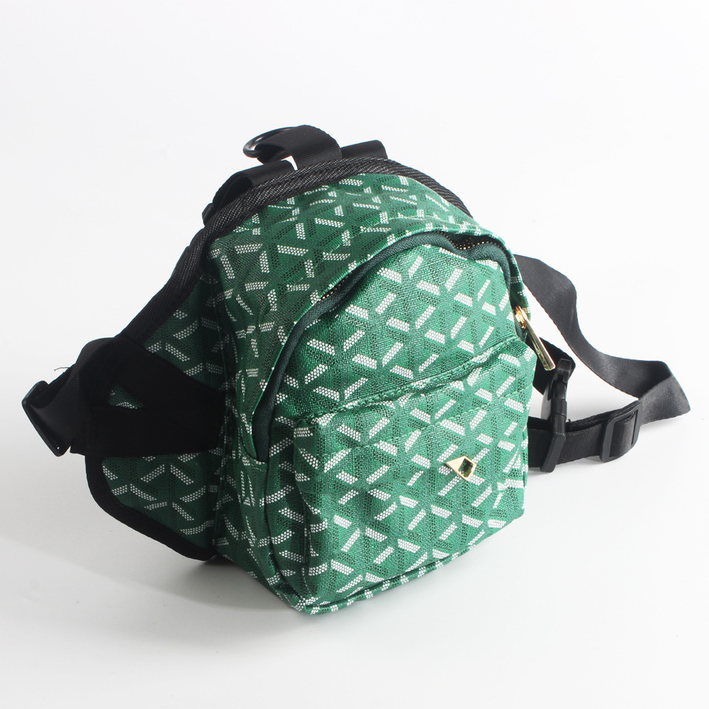 Pet Trendy Brand Outdoor Convenient Backpack PU Leather Double Shoulder for Small Medium Cats and Dogs Adjustable Self-Backpack School Bag