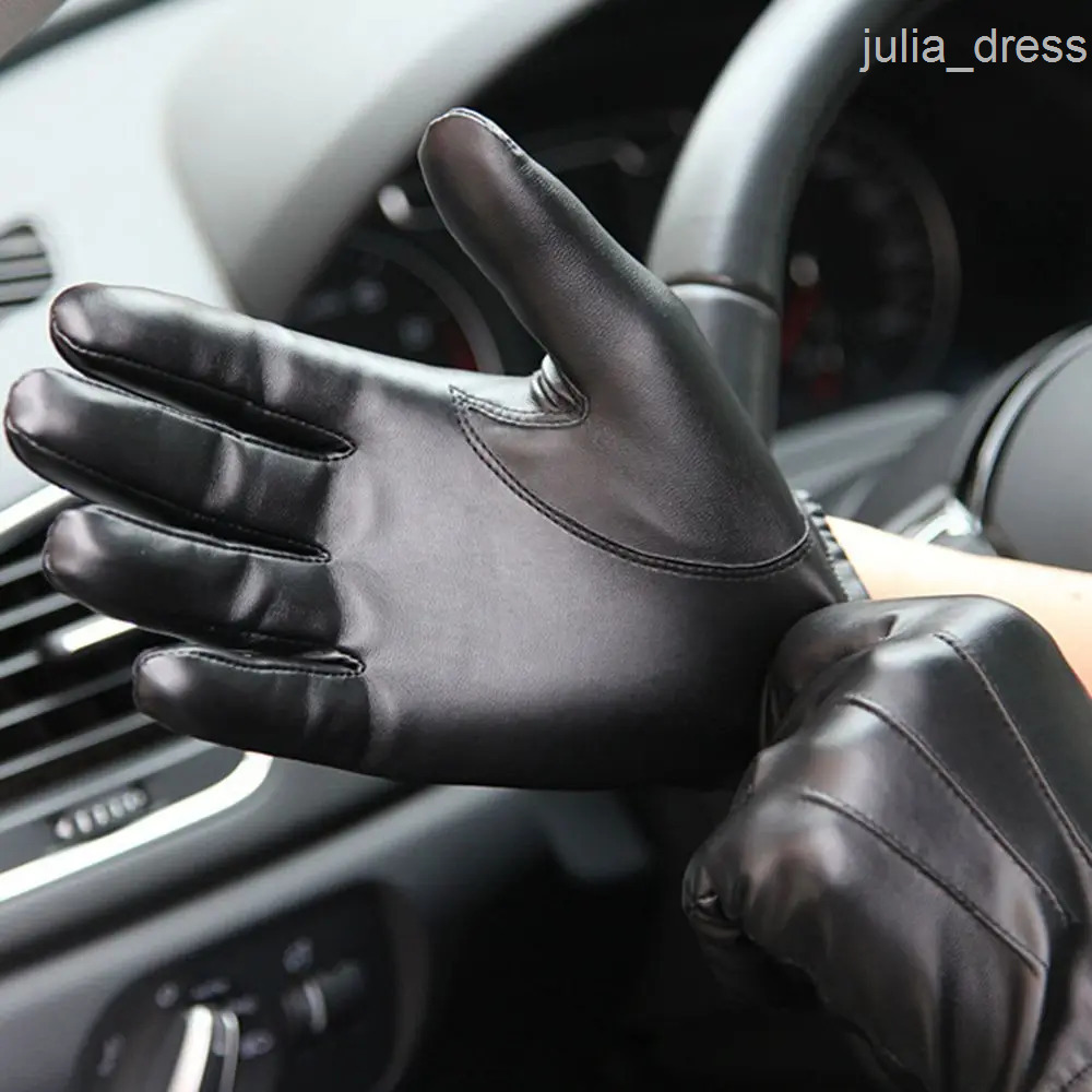 Driving Luxury Outdoors Velet Winter Waterproof Full Finger Gloves Touch Screen Gloves Men Leather Mittens Fashion Accessories