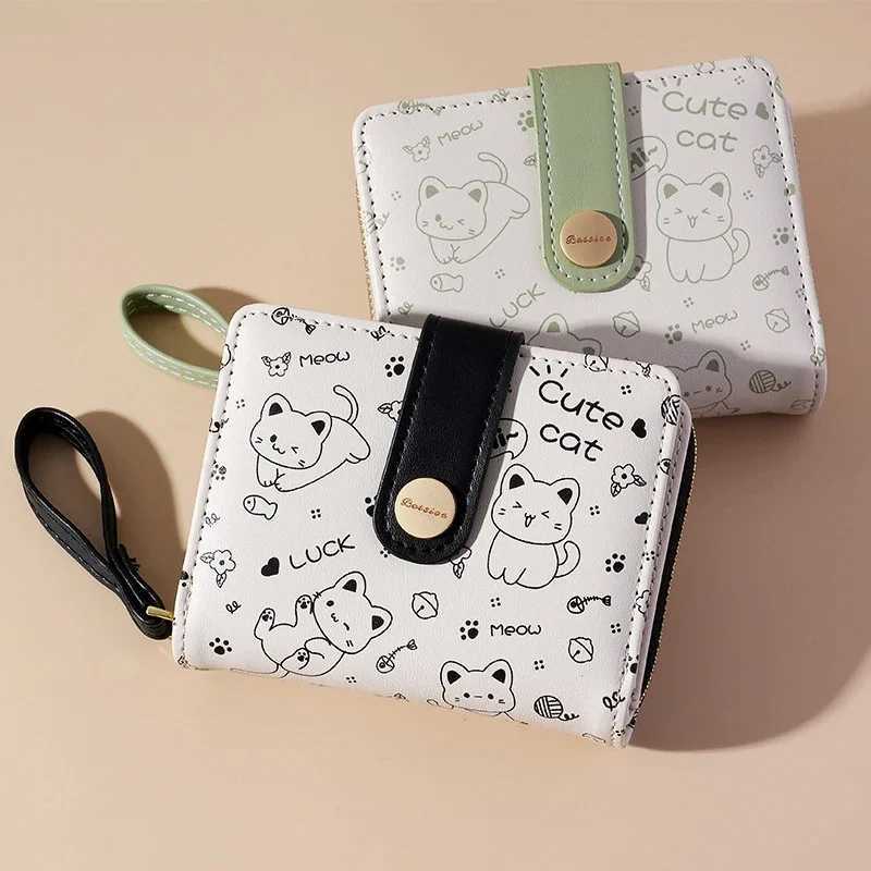 Japanese Cute Girls Wallet Short Student ID Bank Card Holder Mey Bag Zipper Wallets For Wen Key Storage Purse Coin Purse Y250707