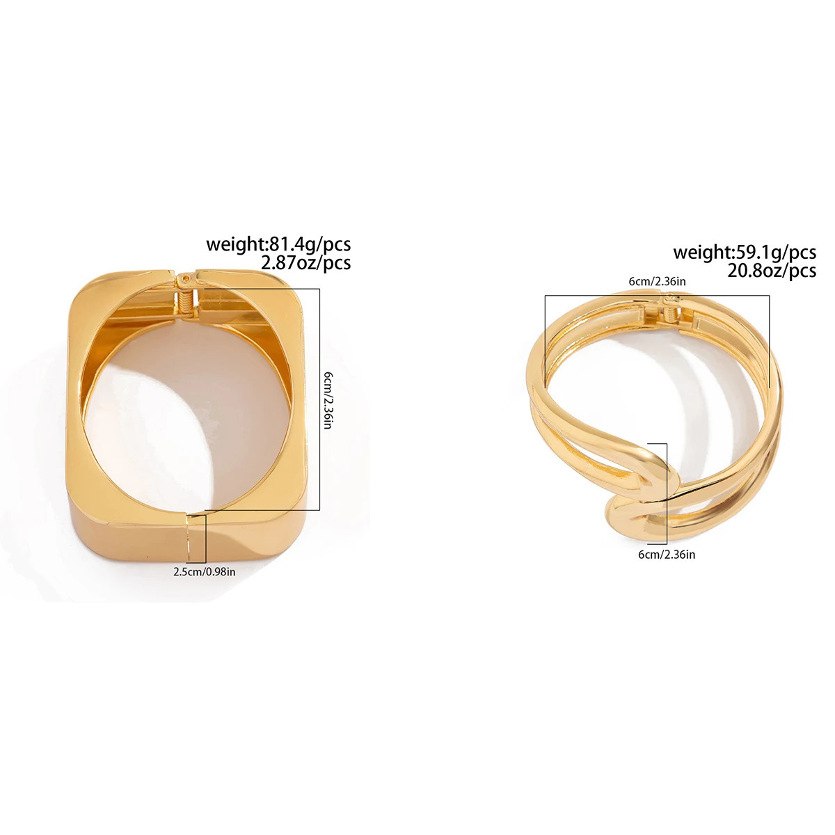 IngeSight.Z Irregular Geometric Smooth Heavy Metal Curved Shaped Bangles for Women Trend Punk Party Bracelet Grunge Jewelry Gift 250701