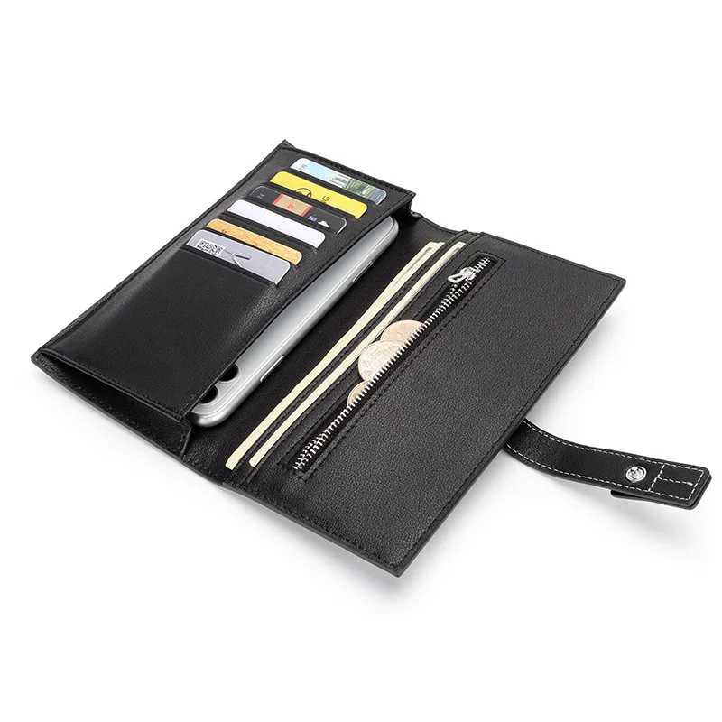 2025 New Genuine Leather Wallets Drawstring LG Mens Wallet Top Layer Cowhide Clutch Bag Contrast Leather Mens Pouch Y250707