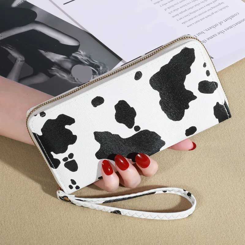 Cow Print LG Wallet Wens Cute Versatile Faux Leather Coin Purse Holder Y250707