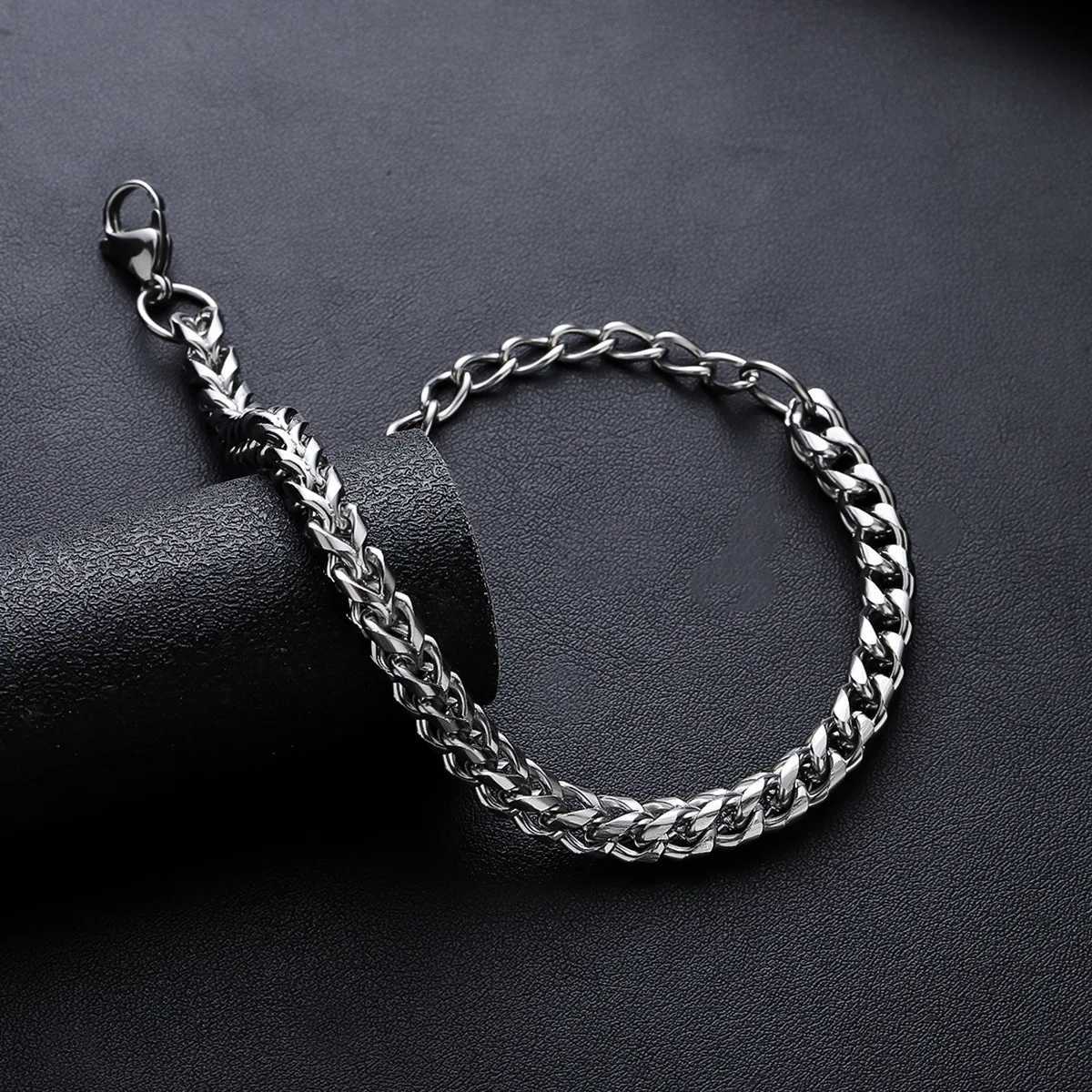 3 5 7 MM Hip Hop Stainless Steel Dragon Bracelet Simple Men Titanium Steel Bracelet Fashion Jewelry Trend Accessories Gift XJ250707