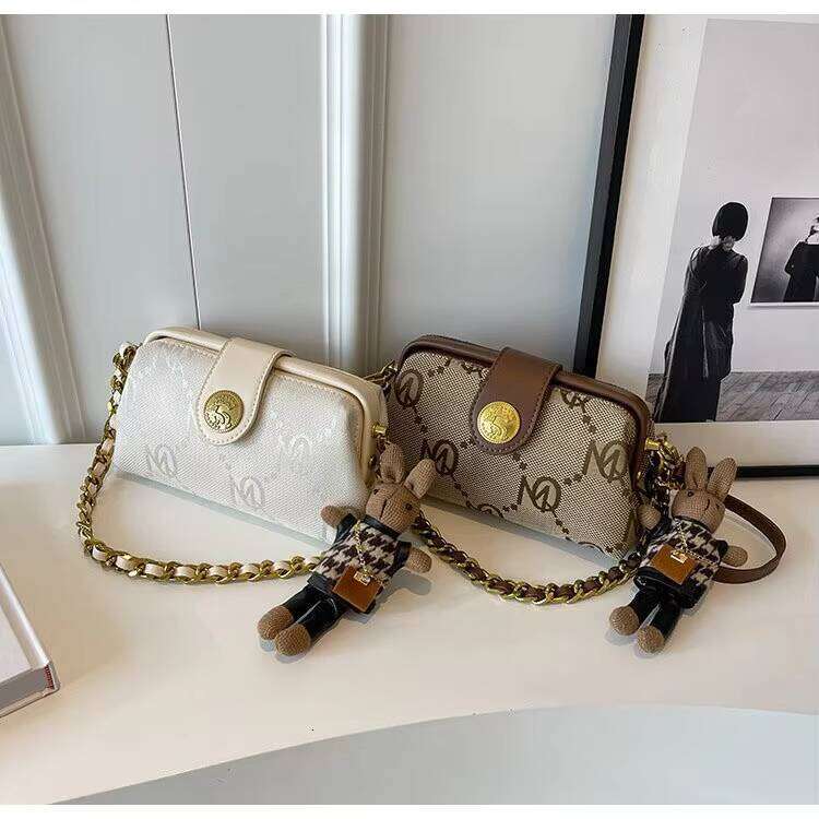 DHgargets Summer Hot Sales New Women's Retro Woven Fabric Armpit Long Strap Single Shoulder Crossbody Bag