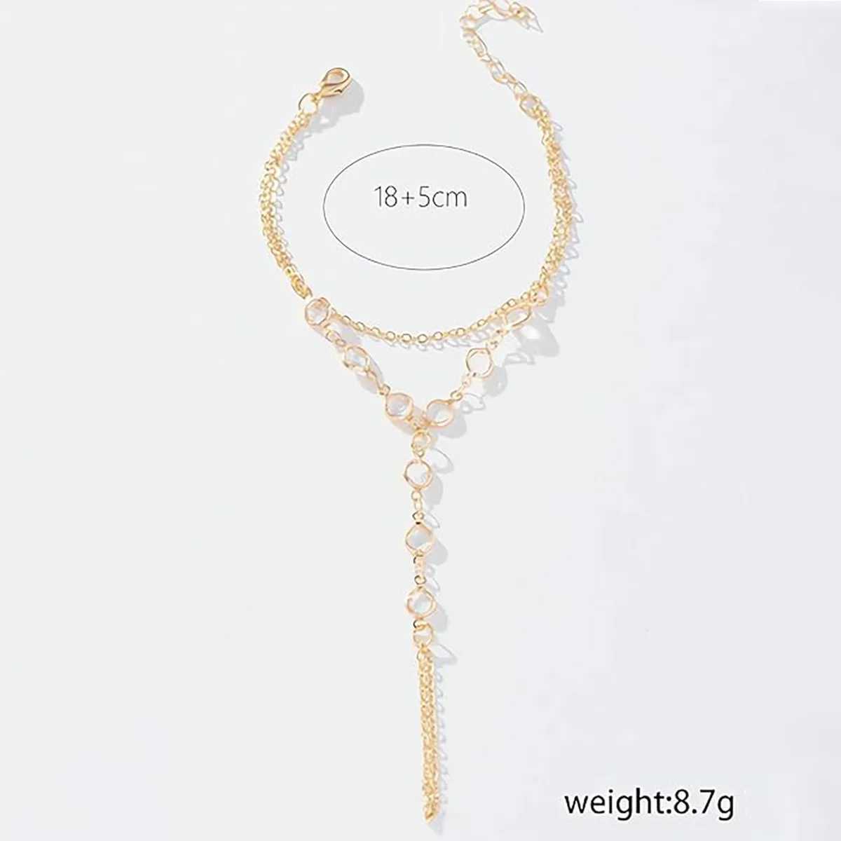 Fashion Multilayer Bracelet Ring Crystal Luxury Finger Bracelet Hot Selling Women Wedding Bridal Jewelry Finger Chain Couple Bracelet XJ250707