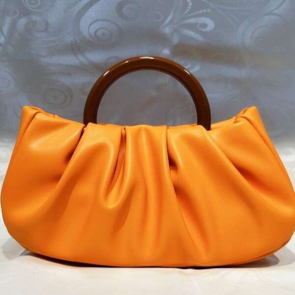 Wrinkled Cloud Bag 2025 New Banquet Bag Resin Large Circular Handbag Fashion Style Women's Bag