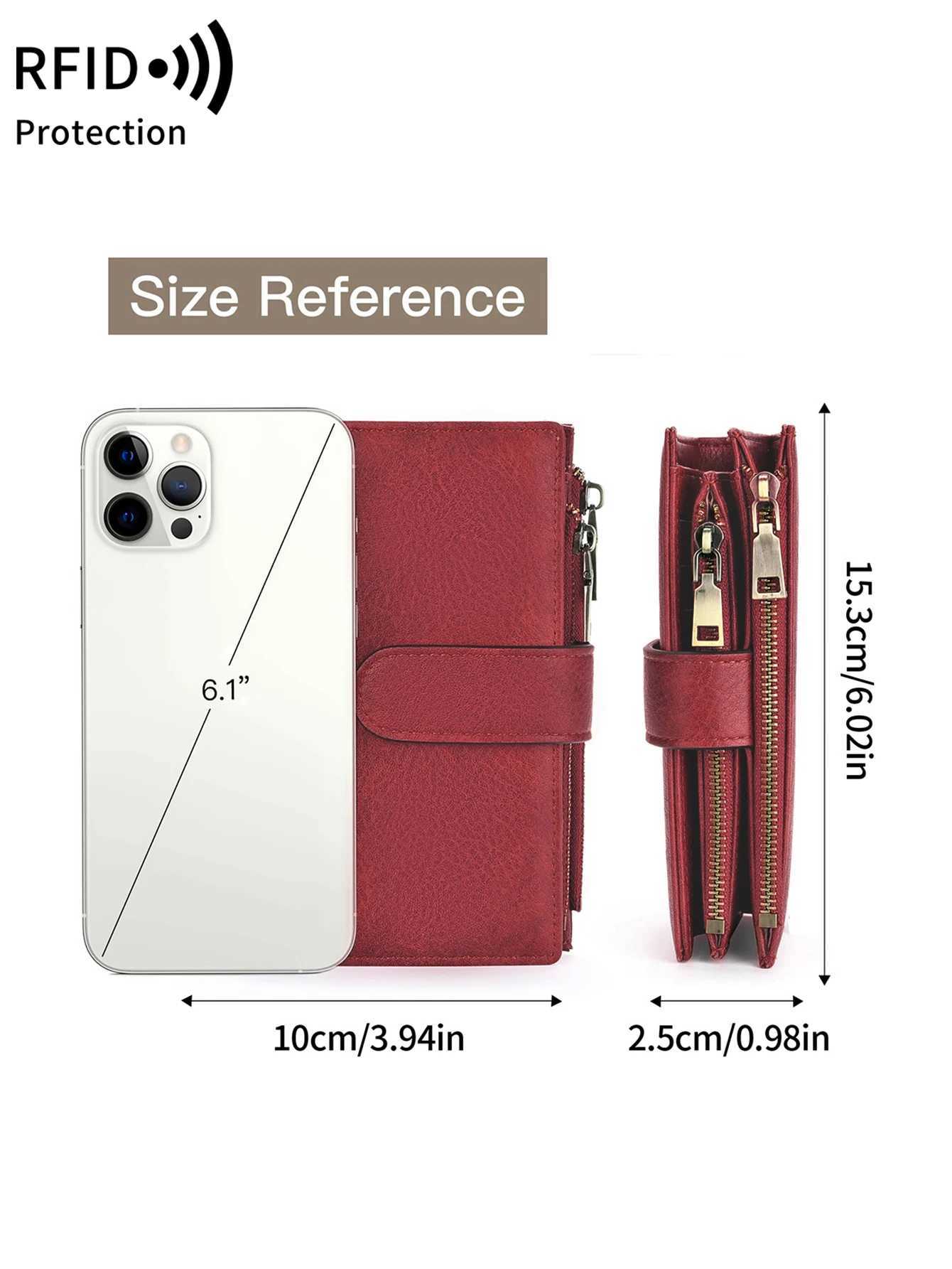 5 Vintage Folding Strap Double Zipper Pocket Short Card Holder High Quality Luxury Portable Cluh Card Holder Y250707