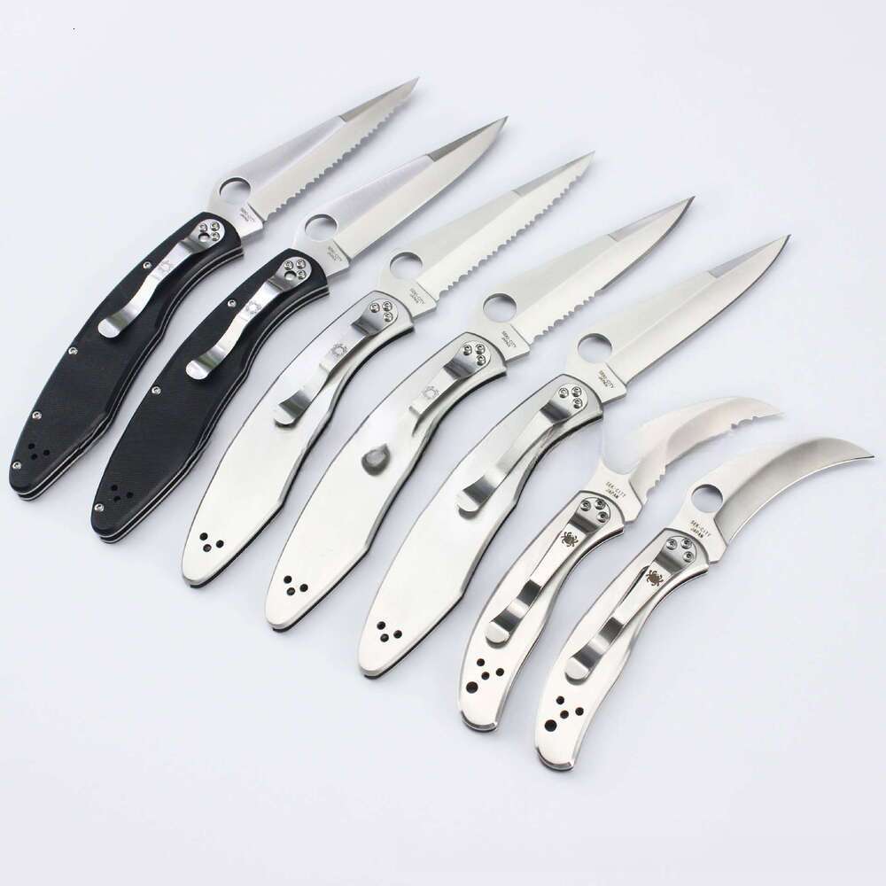 Police C07 EDC Tool G10 Steel Handle Outdoor Mountaineering Camping Folding Knife